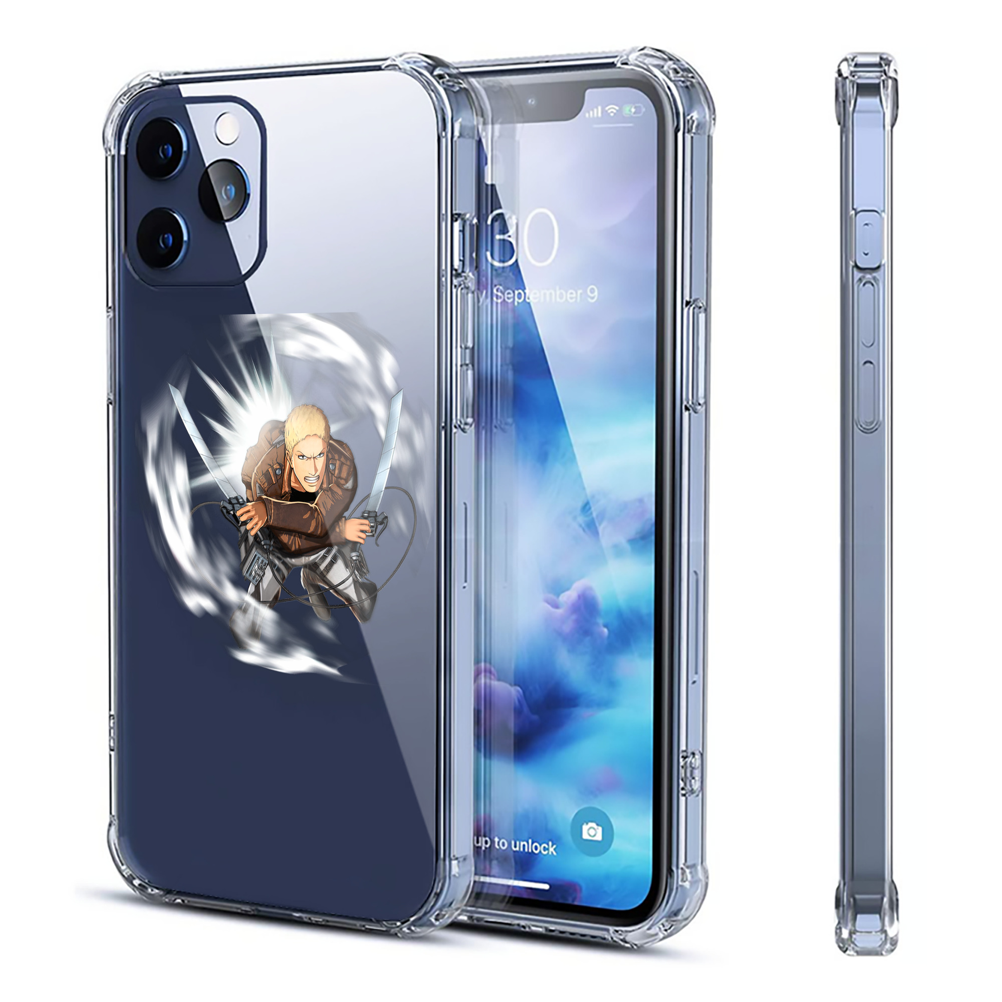 （画像用） 進撃の巨人 ライナー・ブラウン Attack on Titan Reiner Braun 【iPhone 12シリーズ対応】透明スマホケース（クリアソフトケース）